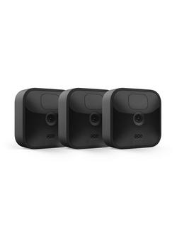 Blink Outdoor Wireless Battery Smart Security System with Three HD Cameras, Black, Black