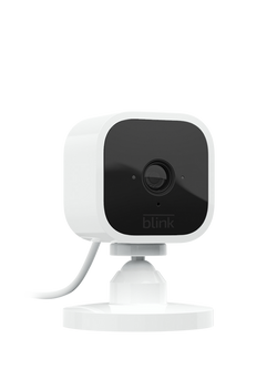 Blink Mini Indoor Plug-in Smart Security HD Camera, White