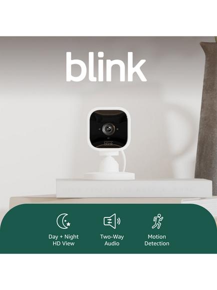 Blink Mini Indoor Plug-in Smart Security HD Camera - view 2, White