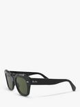 Ray-Ban RB2186 Unisex Square Sunglasses, Black