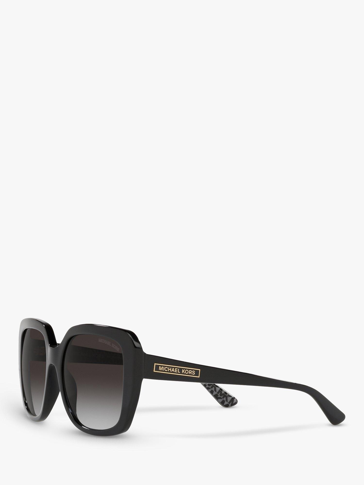 Product image 2 of 11, which shows Michael Kors MK2140 Women's Manhasset Square Sunglasses, Black/Grey Gradient