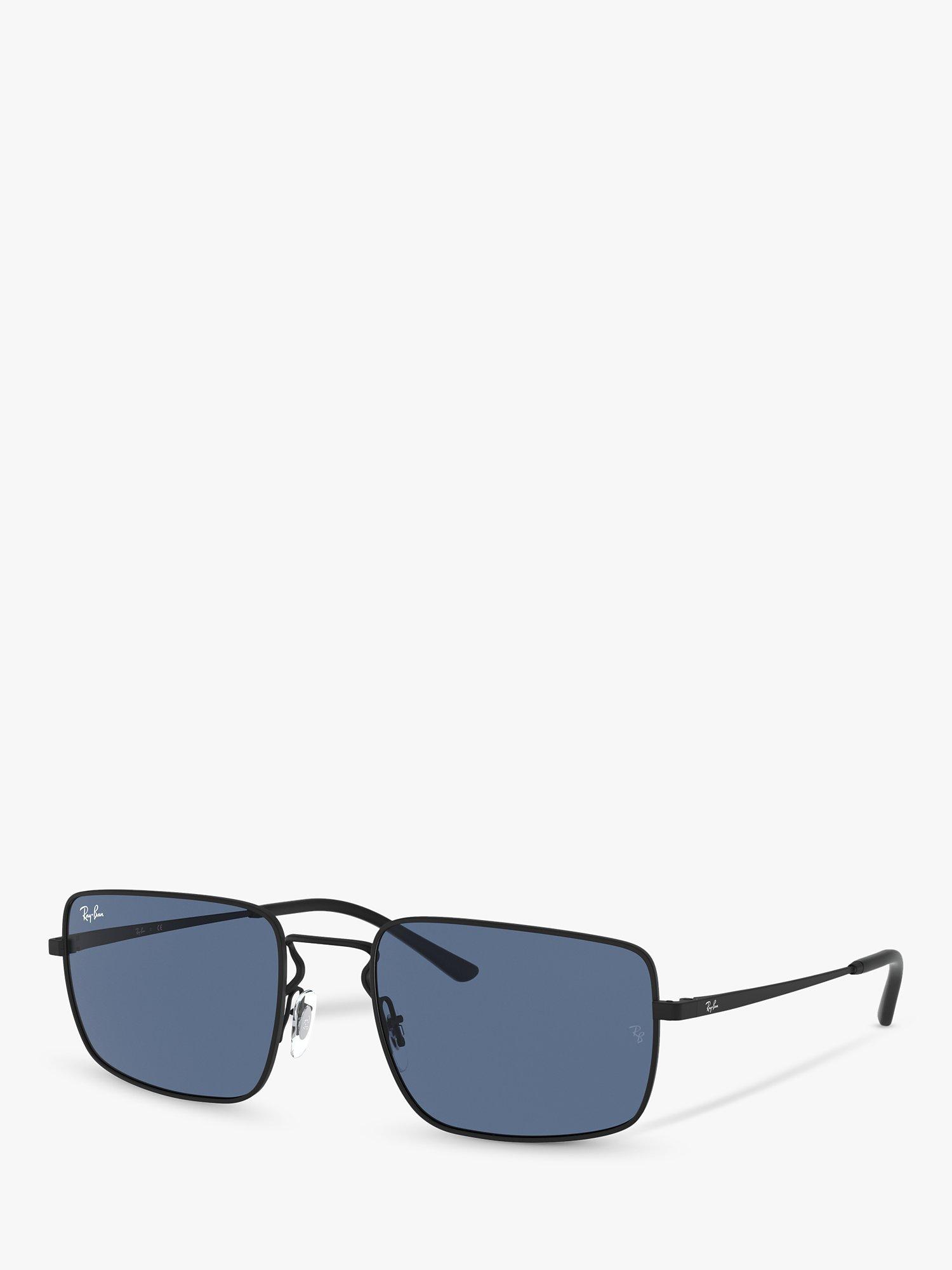 Ray-Ban RB3669 Unisex Metal Square Sunglasses, Rubber Black