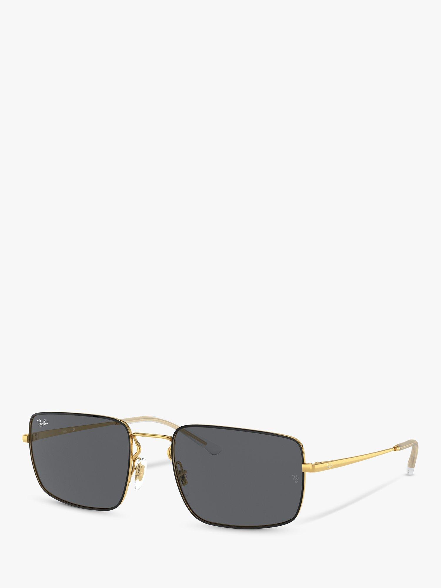 Ray-Ban RB3669 Unisex Metal Square Sunglasses, Arista Gold/Black