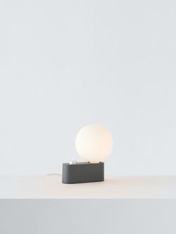 Tala Alumina Table/Wall Lamp with Sphere IV ES LED Dim to Warm Globe Bulb, Charcoal