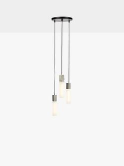 Tala Basalt LED Triple Pendant Cluster Ceiling Light, Stainless Steel, Stainless Steel