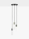 Tala Basalt LED Triple Pendant Cluster Ceiling Light, Stainless Steel