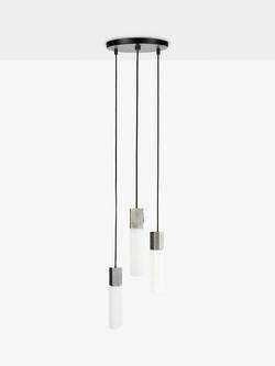 Tala Basalt LED Triple Pendant Cluster Ceiling Light, Stainless Steel - view 2, Stainless Steel