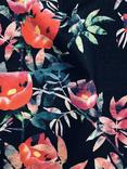 Viscount Textiles Leaf Print Fabric, Navy/Blue