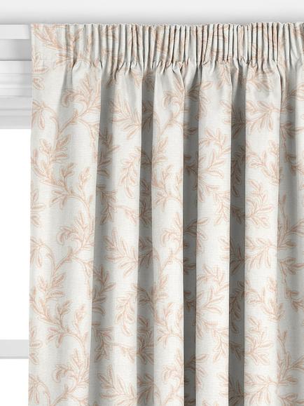 John Lewis Acanthus Embroidered Made to Measure Curtains or Roman Blind, Marshamallow - view 2, Marshmallow
