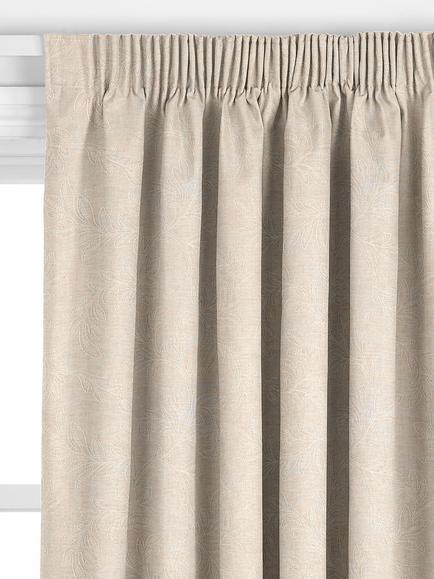 John Lewis Acanthus Embroidered Made to Measure Curtains or Roman Blind, Greige - view 2, Greige