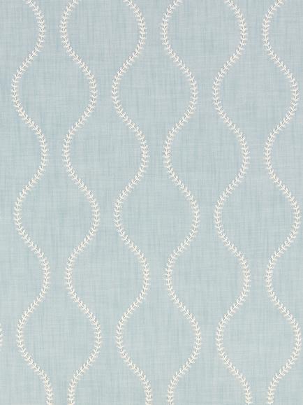 John Lewis Chattis Embroidered Made to Measure Curtains or Roman Blind, Powder Blue, Powder Blue