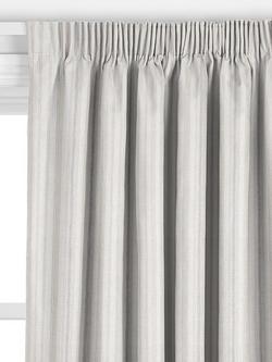 John Lewis Diderot Stripe Made to Measure Curtains or Roman Blind, Greige - view 2, Greige