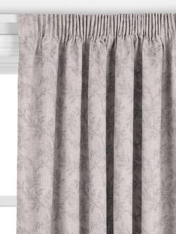 John Lewis Acanthus Embroidered Made to Measure Curtains or Roman Blind, Smoke - view 2, Smoke