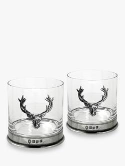 English Pewter Company Stag Tumber, Set of 2, Clear