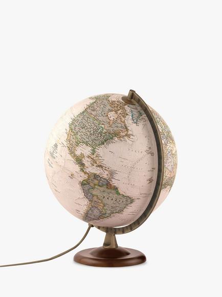 National Geographic Illuminated Antique Style Globe, 30cm, Gold, 