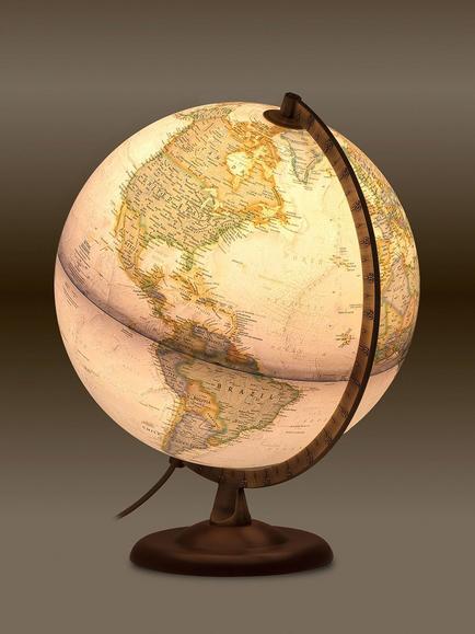 National Geographic Illuminated Antique Style Globe, 30cm, Gold - view 2, 