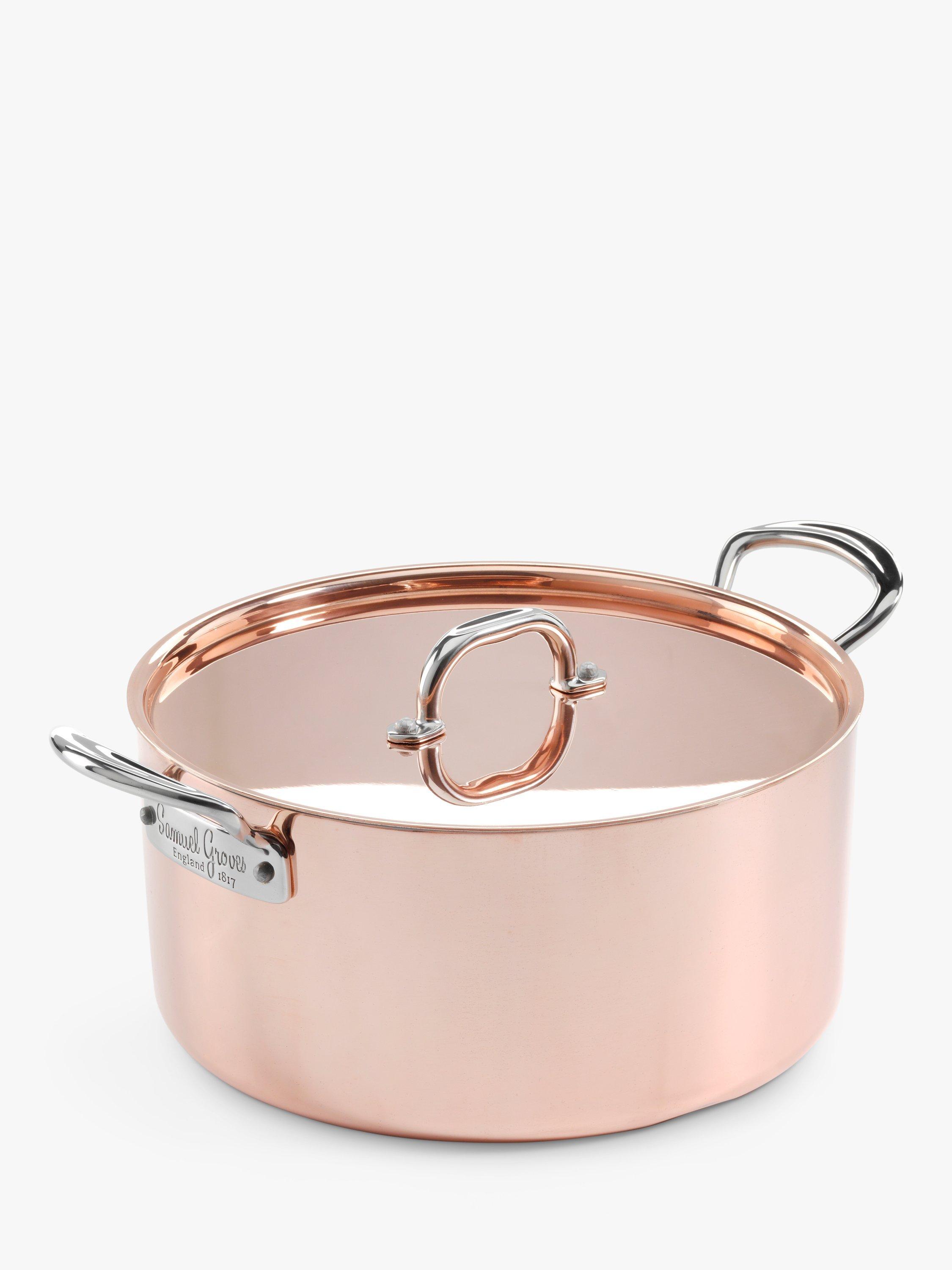 Samuel Groves 4-Ply Copper Casserole & Lid, 26cm