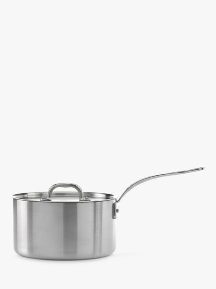 Samuel Groves Tri-Ply Stainless Steel Saucepan & Lid, 20cm - view 2, 