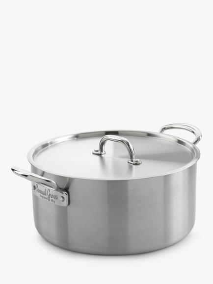 Samuel Groves Tri-Ply Stainless Steel Casserole & Lid, 26cm, 