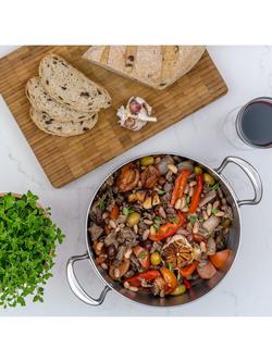 Samuel Groves Tri-Ply Stainless Steel Casserole & Lid, 26cm - view 2, 