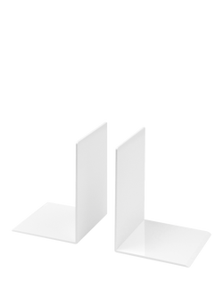 Osco Bookends, White, Set of 2, White