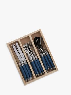 Laguiole Cutlery Set, 18 Piece/6 Place Settings, Blue