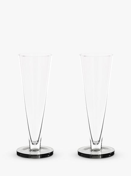 Tom Dixon Puck Flute Glass, Set of 2, Clear