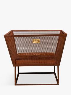 Ivyline Norfolk Square Firepit Basket, Rust