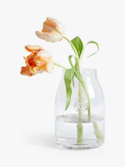 John Lewis Jam Jar Vase, H22cm, Clear - view 2, Clear