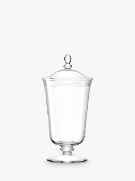 LSA International Serve Glass Bonbon Jar, Clear, Clear