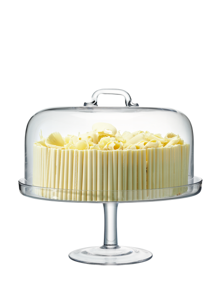 LSA International Serve Arch Glass Domed Cake Stand, 34.5cm, Clear - view 2, Clear