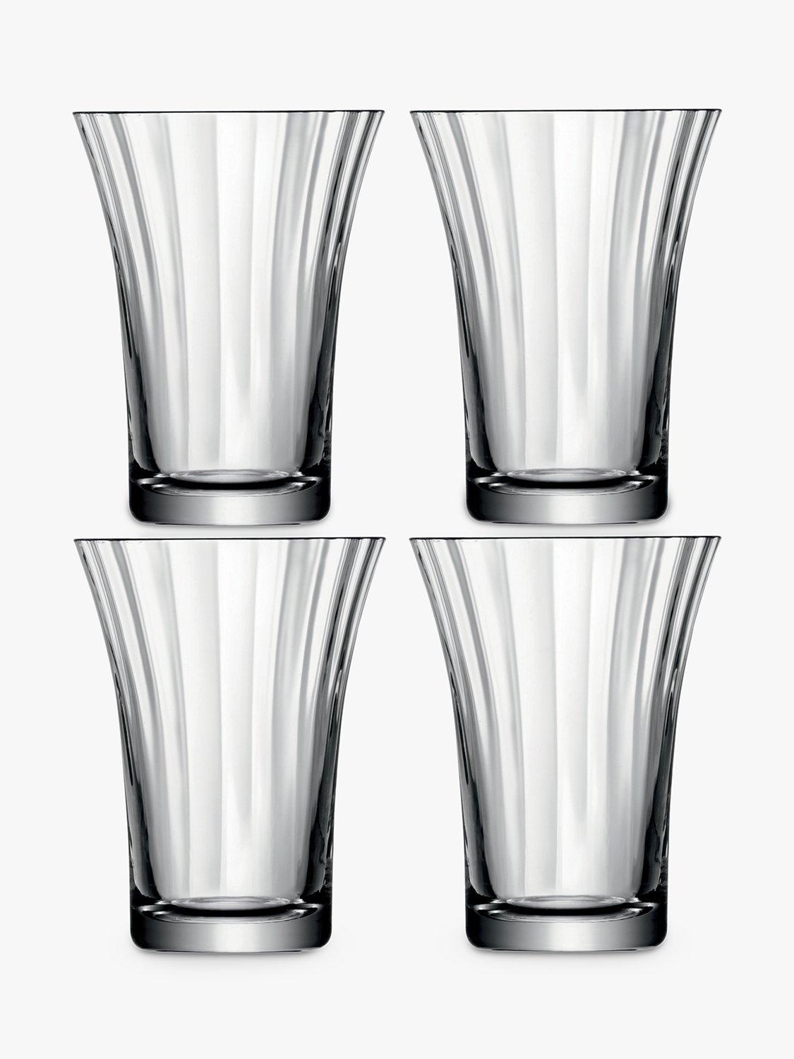 LSA International Aurelia Optic Glass Tumblers, Set of 4, 340ml, Clear