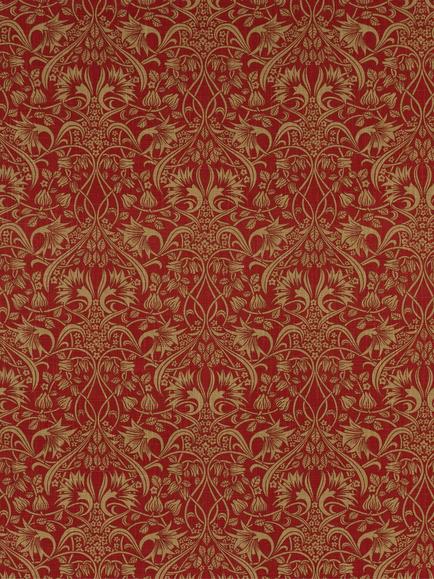 GP & J Baker Fritillerie Furnishing Fabric, Red/Sand