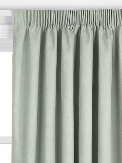 John Lewis Linen Look Made to Measure Curtains or Roman Blind, Lichen - view 2, Lichen