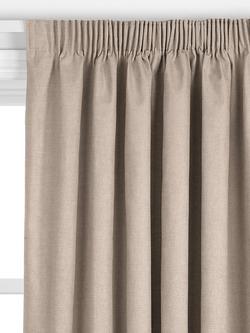 John Lewis Linen Look Made to Measure Curtains or Roman Blind, Pale Mole - view 2, Pale Mole