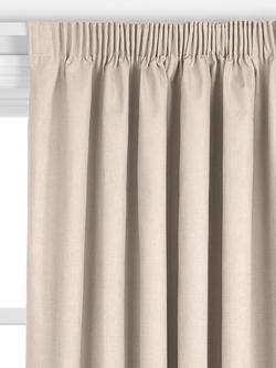 John Lewis Linen Look Made to Measure Curtains or Roman Blind, Chalk - view 2, Chalk