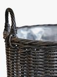 Ivyline Woven Rattan Outdoor Basket Planters, Set of 2