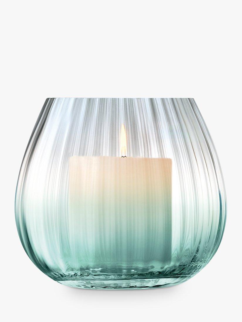 LSA International Dusk Lantern Candle Holder, Green/Grey