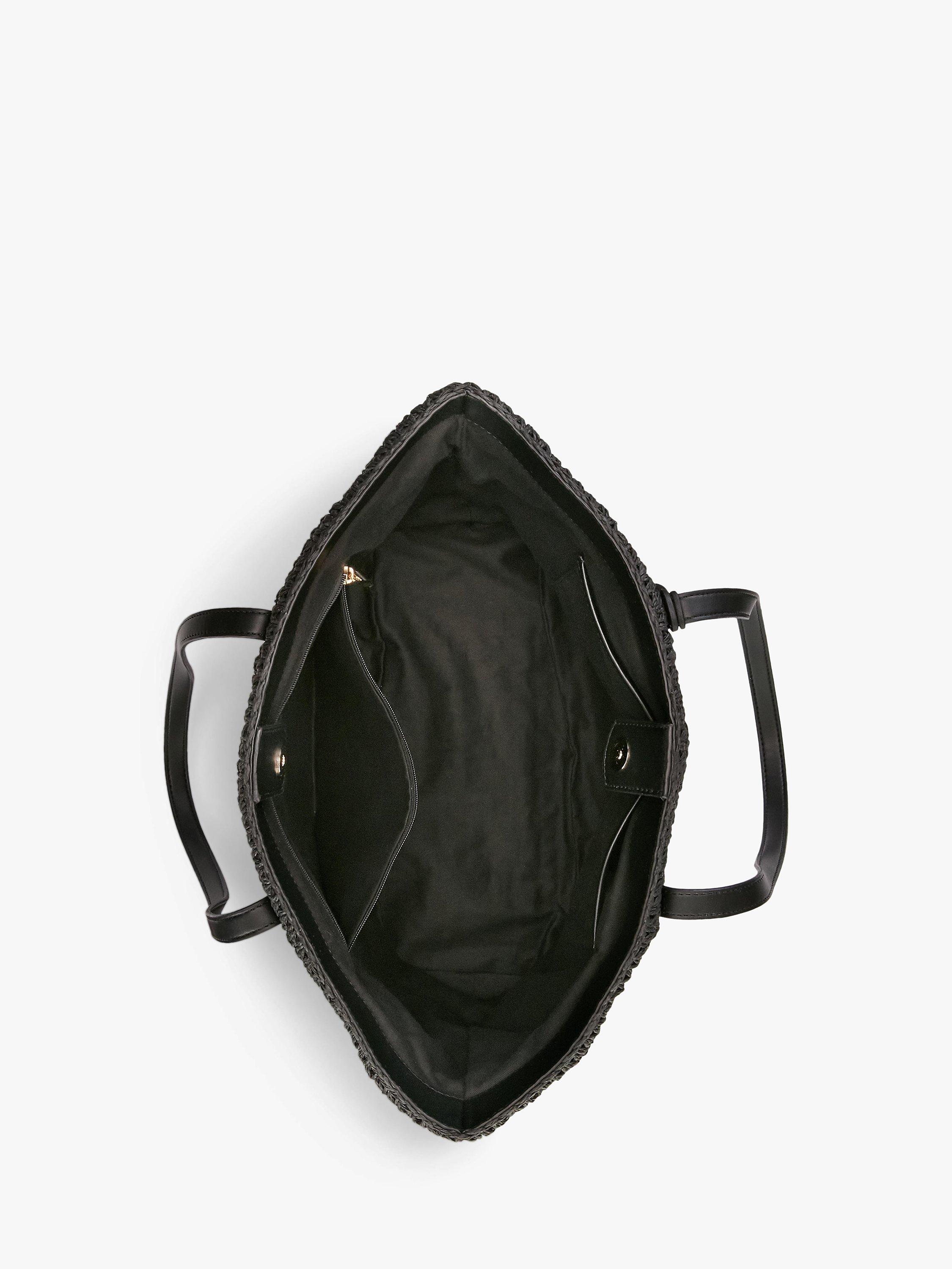 Product image 2 of 5, which shows Lauren Ralph Lauren Straw Tote Bag, Black