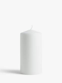 John Lewis Pillar Candle, White, 1.2kg - view 2, White