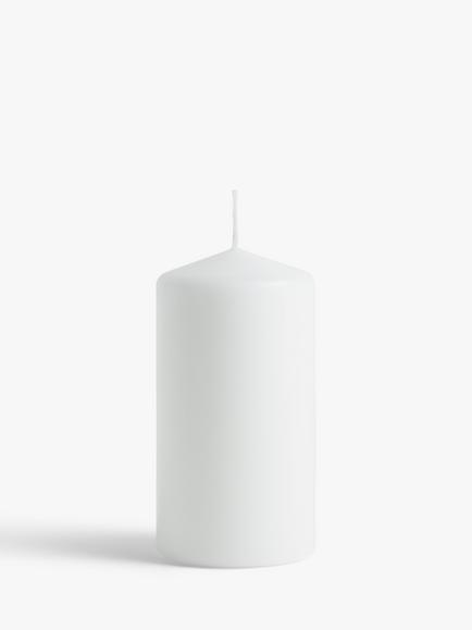 John Lewis Pillar Candle, White, 532g - view 2, White