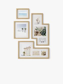 Umbra Mingle Gallery Wall Multi-aperture Photo Frame Set, 9 Photo, Natural