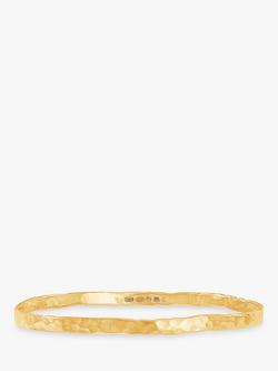 Dower & Hall Hammered Nomad Bangle, Gold, Gold Gold