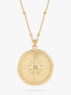 Dower & Hall Large True North Story Necklace, Gold Gold