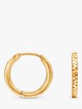 Dower & Hall Large Hammered Story Hoop Earrings