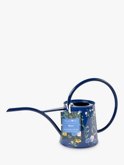 Burgon & Ball RHS British Meadow Print Indoor Watering Can, 1L, Navy - view 2, Navy