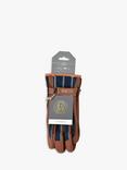 Sophie Conran for Burgon & Ball Leather Trim Striped Gardening Gloves, Brown/Blue