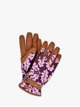 Burgon & Ball Love The Glove Leather Trim Oak Leaf Print Gardening Gloves