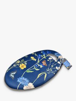 Burgon & Ball RHS British Meadow Print Memory Foam Garden Kneeler, Navy - view 2, Navy/Multi