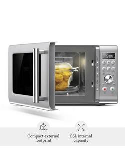 Sage SMO650 Compact Wave™ Microwave - view 2, Brushed Stainless Steel